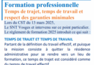 Formation professionnelle et temps de travail