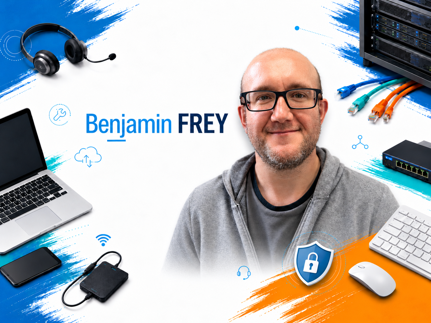 Portrait de Benjamin FREY - Technicien réseaux et téléphonie